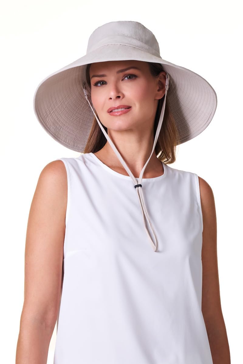 Coolibar Women's Travel Hat - UPF 50+ Sun Protection - CYD in Sand - Image 1
